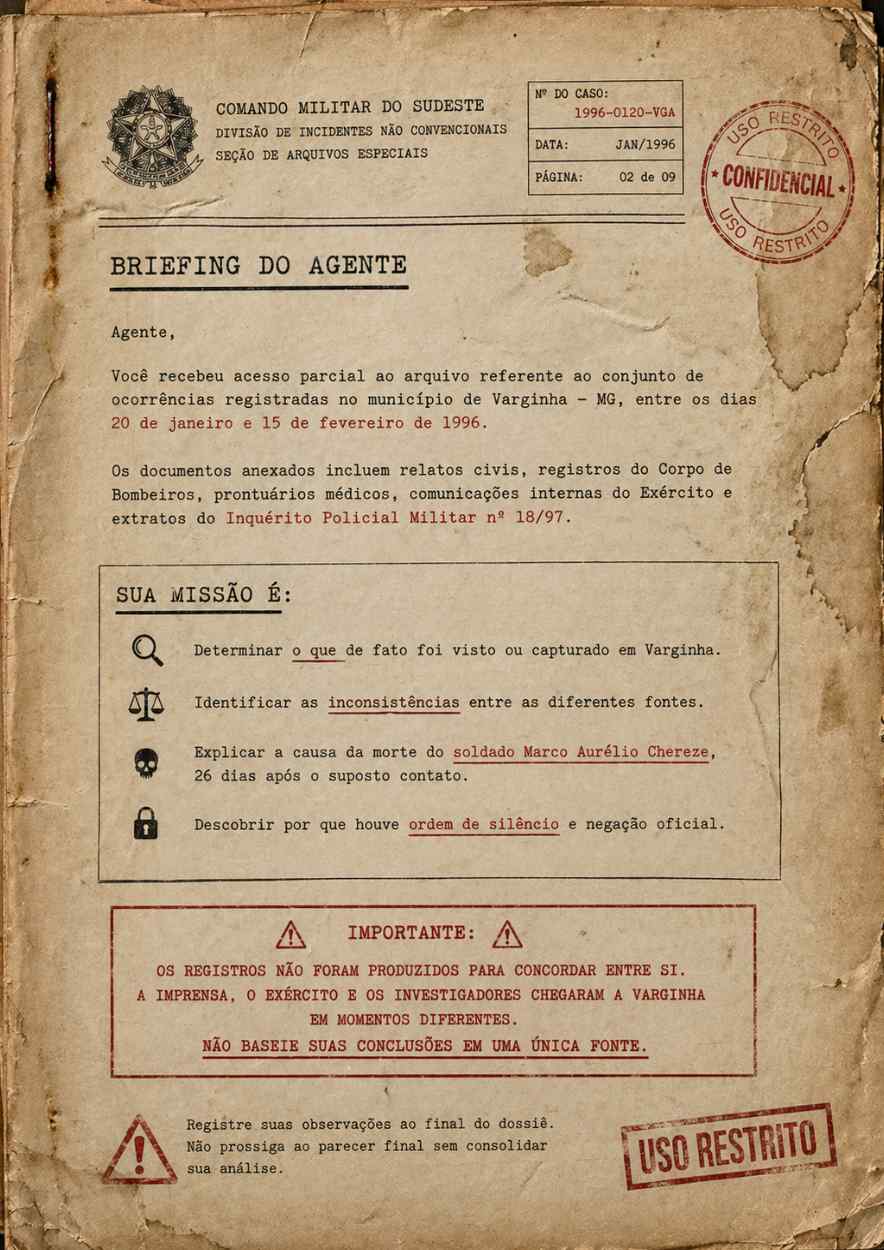 Briefing do caso Varginha